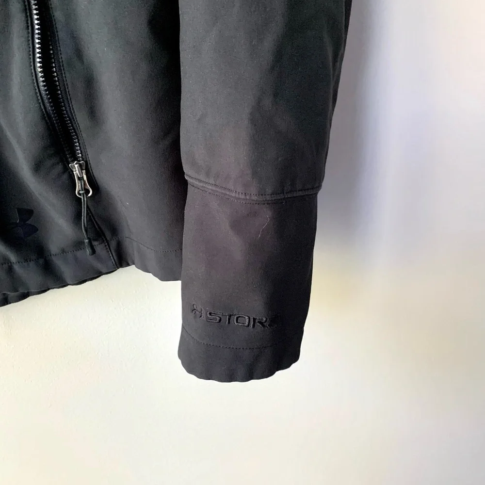 Black Under Armour Storm Jacket with Lime Green Lining Size Medium - Picture 4 of 7